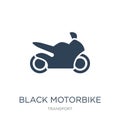 black motorbike icon in trendy design style. black motorbike icon isolated on white background. black motorbike vector icon simple Royalty Free Stock Photo