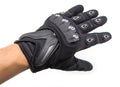 Black Motorcycle gloves isolated Royalty Free Stock Photo