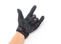 Black Motorcycle gloves rock you Royalty Free Stock Photo