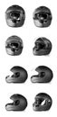 Black motorcycle helmet Royalty Free Stock Photo