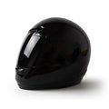 Black motorcycle helmet isolated on white Royalty Free Stock Photo