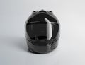 Black motorcycle helmet isolated on white Mockup 3D rendering Royalty Free Stock Photo