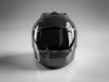 Black motorcycle helmet isolated on white Mockup 3D rendering Royalty Free Stock Photo