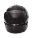 Black motorcycle helmet