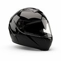 Black Motorcycle Helmet On White Background Royalty Free Stock Photo