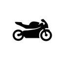 Black motorcycle icon isolated on white background motorbike Royalty Free Stock Photo