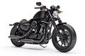 Black Motorcycle Isolated on White Background, Generative AI Royalty Free Stock Photo