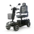 Black motorized mobility scooter fot elderly people Royalty Free Stock Photo