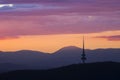 Black Mountain Tower At Sunset