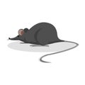 Sneaking Black Mouse Cartoon Illustration Design