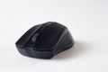 Black mouse on white background, computer gadget, Royalty Free Stock Photo