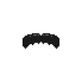 Black moustache sticker pixel art design