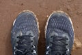 Black Muddy Nike Shoes after a Levada Hike in Madeira, Portugal
