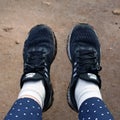 Black Muddy Nike Shoes after a Levada Hike in Madeira, Portugal