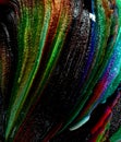 black and multicolored Abstract colorful Long Exposure Sparkly Lights Background and beautiful Royalty Free Stock Photo