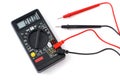 Black multimeter with two probes Royalty Free Stock Photo