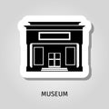 Black museum building web sticker