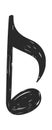 Black music note sound tune Royalty Free Stock Photo
