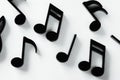 Black music notes isolated on white background Royalty Free Stock Photo