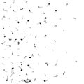 black music notes isolated on white background. Vector illustration Royalty Free Stock Photo