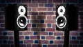 Black music speakers Royalty Free Stock Photo