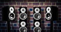 Black music speakers Royalty Free Stock Photo