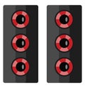 Black music speakers, icon Royalty Free Stock Photo