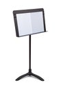 Black Music Stand With Paper Royalty Free Stock Photo