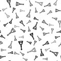 Black Musical instrument balalaika icon isolated seamless pattern on white background. Vector Royalty Free Stock Photo