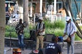 Black musicians playing on the street in Victoria and Alfred waterfront area in Cape Town, South Africa Royalty Free Stock Photo