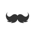 Black mustache icon Royalty Free Stock Photo