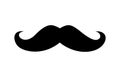 BLACK MUSTACHE ICON WITH WHITE BACKGROUND Royalty Free Stock Photo