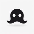 Minimalistic Ghost Icon With Long Moustache Design Royalty Free Stock Photo