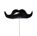 Black mustaches balloon object for holiday party isolated on white Royalty Free Stock Photo