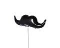 Black mustaches balloon object for holiday party isolated on white Royalty Free Stock Photo