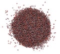 Black mustard seeds isolated on white background. Top view. Royalty Free Stock Photo