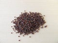 Black mustard seeds, Sinapis nigrae semen Royalty Free Stock Photo