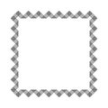 Black neat simple isolated designed multiple lines border pattern in shape of empty square single frame icon design elements on wh Royalty Free Stock Photo