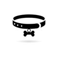 Black Necklace dog illustration design icon or logo