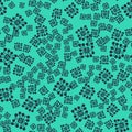 Black Neural network icon isolated seamless pattern on green background. Artificial intelligence AI. Vector Royalty Free Stock Photo