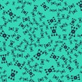 Black Neural network icon isolated seamless pattern on green background. Artificial intelligence AI. Vector Royalty Free Stock Photo