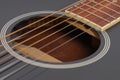 Black new guitar strings closeup Royalty Free Stock Photo
