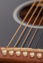 Black new guitar strings closeup Royalty Free Stock Photo
