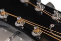 Black new guitar strings closeup Royalty Free Stock Photo