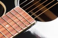 Black new guitar strings closeup Royalty Free Stock Photo