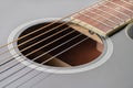 Black new guitar strings closeup Royalty Free Stock Photo