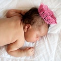 Black newborn baby princess sleeping Royalty Free Stock Photo