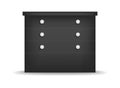 Black nightstand mockup, realistic style Royalty Free Stock Photo