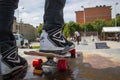 Black NIKE AIR skate shoes