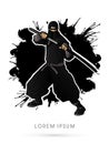 Black Ninja graphic vector.